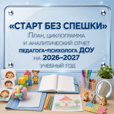 Годовой план, циклограмма и аналитический отчёт педагога-психолога ДОУ на 2026–2027 учебный год