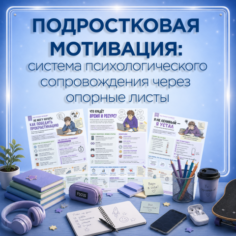 Подростковая мотивация: система психологического сопровождения через опорные листы