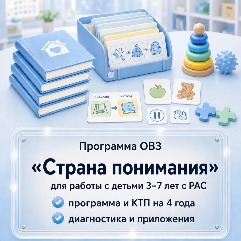 «Страна понимания» РАС ДОУ 3-7 лет. Рабочая программа и планирование на 4 года