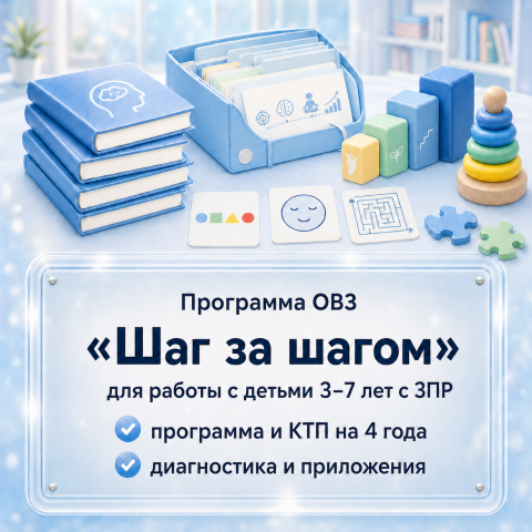 «Шаг за шагом» ЗПР ДОУ 3–7 лет. Рабочая программа и планирование на 4 года