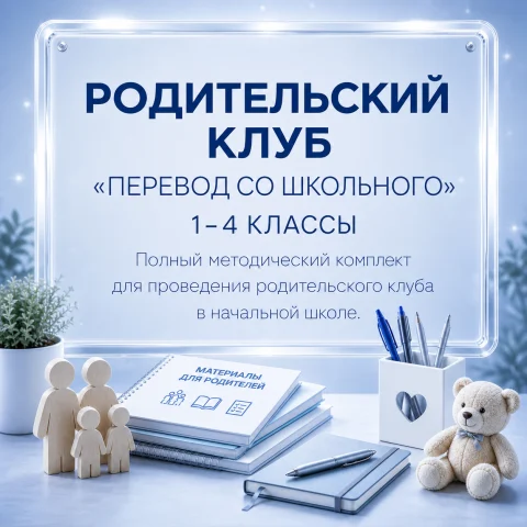 «Перевод со школьного» — готовая программа родительского клуба для 1–4 классов