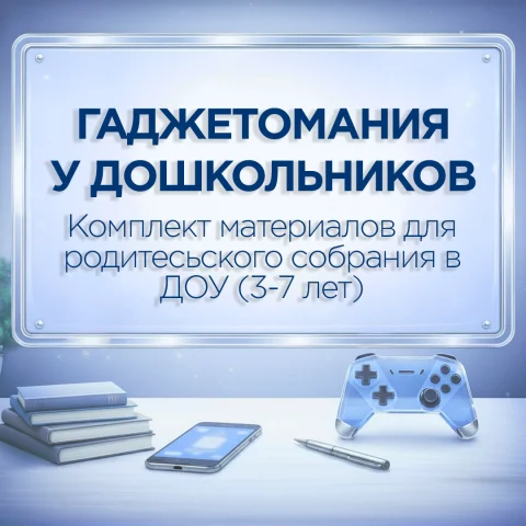 Комплект материалов «Гаджетомания в ДОУ»+ 1 кл. (3-7 лет)