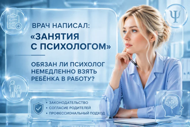Врач написал: «занятия с психологом».