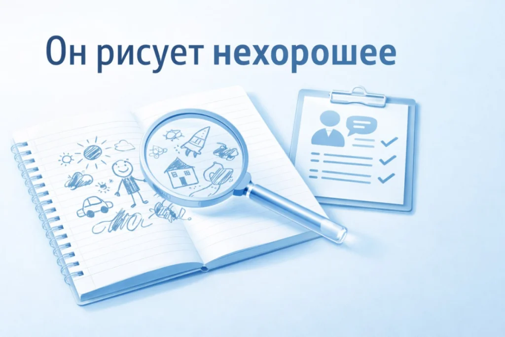 Он рисует нехорошее