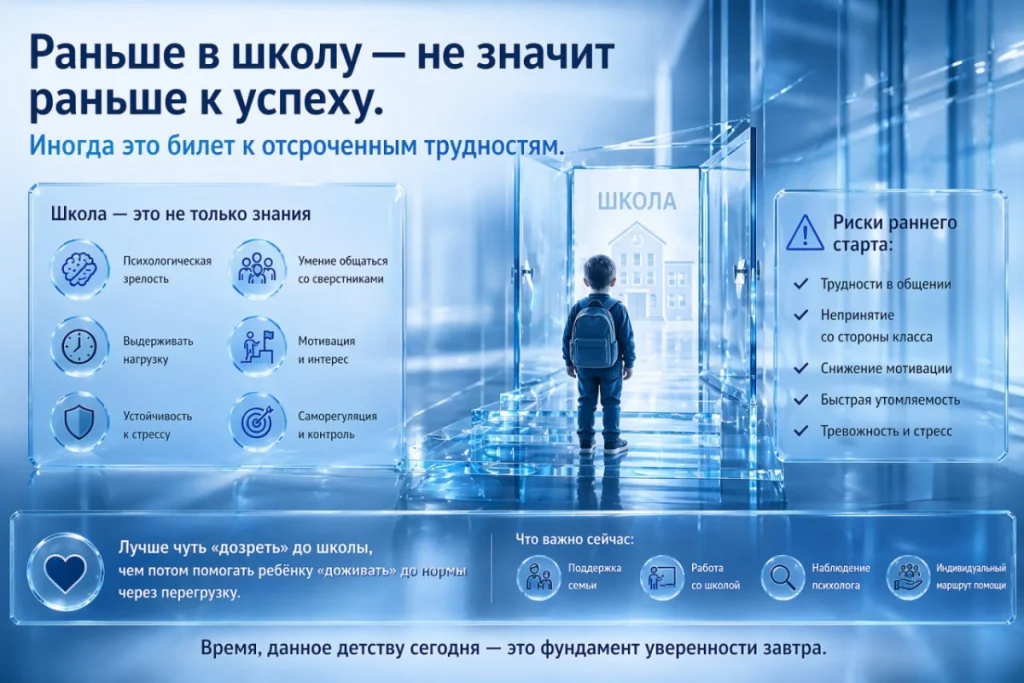 Раньше в школу — не значит раньше к успеху.